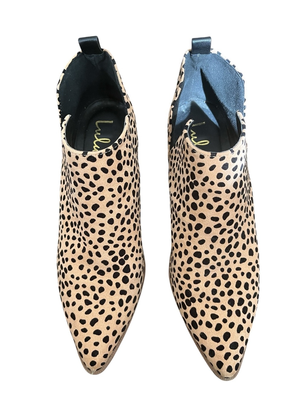 Lulus Marca Tan and Black Cheetah Print  Ankle Booties Size 7
